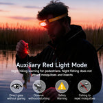 LinkMejor A40  Mini Sensor Headlamp with Spotlight & Floodlight Wave Sensing 3-Color Light, IP44 Waterproof USB-C Rechargeable Headlight for Camping Hiking Fishing