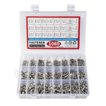 1080pcs Nuts And Bolts Assortment Kit M3 M4 M5 M6 Screw Set Button Head & Socket Head Metric Screws 304 Stainless Steel Nut & Bolt Assortment Sets