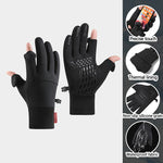 LinkMejor Winter Warm Bike Gloves Touch Screen Outdoor Windproof Waterproof Cold-proof Gloves for Driving Cycling Fishing Skiing