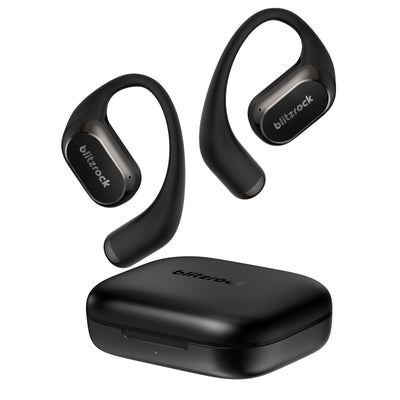 Blitzrock CT3 Pro Open Ear Earphone Air Conduction Earhook Rich Balanced Sound AI ENC 4 Mics Clear Calls 40H Playtime App Control IPX5 Waterproof Sports Headphones