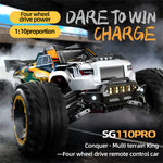 LinkMejor SG110PRO RTR 1/10 2.4G 4WD 40km/h RC Car High Speed Off-Road Truck LED Light Metal Dogbone Oil Shocks Vehicles Models Toys