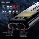 Bikight DC01 800LM 200M Super Bright LED Flashlight Rechargeable LED+COB Floodlight Magnetic Back Clip Portable Work Light for Outdoor Hiking Camping