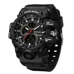 LinkMejor Men's Dual Display Waterproof Digital Watches Outdoor Sports Wristwatches Movement with Luminous, Stopwatch, Countdown, Alarm & Date Function