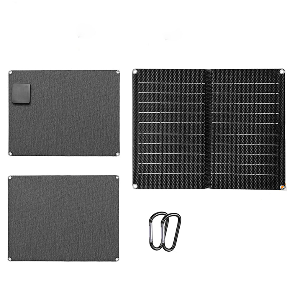 9W Portable Solar Panel Monocrystalline Silicon 6V Outdoor Charging Mobile Phone Tablet Power Bank USB-C USB-A Output