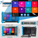 LinkMejor IPC-9800MOVTADHS Plus+ Full Features CCTV Camera Tester 7-inch IPS Touch Screen Monitor CCTV Tester with HD-TVI HD-CVI AHD SDI IP Camera Support DMM OPM VFL TDR Features POE 4K H.265 HDMI