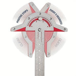 1PCS Woodworking Edge Ruler Protractor Angle Detector Vernier Caliper Measuring Tool Woodworking Tools 10inch/15inch/20inch