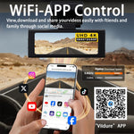 LinkMejor 4K Dash Cam Dual Lens 3840x2160P AI Driver Assistance ADAS GPS WiFi Wide Angle Night Vision Car DVR Camera