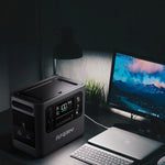 [US Direct] Aferiy P110-D 1200W 960Wh LiFePO4 Portable Power Station UPS Pure Sine Wave 14 Outputs, Fully Recharge in 1.5 Hours with LED Light Solar Generator for Outdoor Camping Home Emergency Backup Power