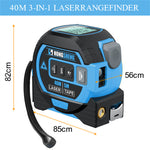 3 In 1 40M/60M Laser Tape Measure Rangefinder 5m Tape Ruler Infrared High-precision Intelligent Electronic Ruler Building Distance Meter
