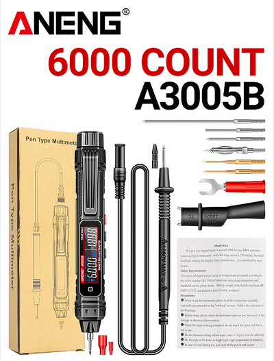 LinkMejor A3005B A3005BPro Digital Multimeter Smart Pen Type Multi-Functional Tester with Battery Standard/High Configuration Long-Lasting Performance