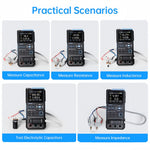 LinkMejor LC1020E Handheld LCR Bridge Tester 100Hz to 100kHz Precision Frequency Auto Calibration Dual Parameter Display USB Type-C Accurate Capacitance Resistance Inductance Measurement Tool