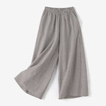LinkMejor Womens Geometric Printed Wide Leg Pants Vintage Elastic Waist Straight Pleated Trouser Loose Fit
