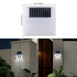 Elfeland 2Pcs 6LED Solar Courtyard Door Number Light Auto On/Off Sensor Waterproof IP65 500mAh Battery Solor-powered Lamp for Outdoor Lighting