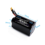 LinkMejor VTC6 18650 4S 14.8V 3000mAh 4S1P XT60 XT30 / 6S 22.2V 3000mAh 6000mAh 6S1P 6S2P XT60 LionPack Battery for Crocodile Baby 4 Crocodile7 Long Range / Eachine  Novice-IV FPV Racing Drone