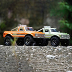 LinkMejor PLUS CR18P EVO V2 Convoy RTR 1/18 2.4G 4WD Brushed RC Car Two Speed Trail Rock Crawler Off-Road Climbing Truck Portal Axles Oil-Filled Shocks LED Light Electric Remote Control Vehicles Models Toys