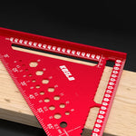 Aluminum Alloy Multi Angle Triangle Ruler 7 Inch or 12 Inch High Precision Right Angle Positioning Pin Woodworking Tool Drafting Square Measurements