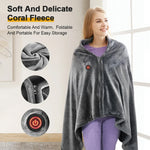 150x80cm USB Electric Blanket Warm Cape Coral Fleece Plush 3 Speed Winter Heater Warming Pad