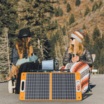 [US Direct] FlashFish 18V 60W Foldable Solar Panel Portable Solar Charger with DC Output USB-C QC3.0 for Phones Tablets Camping Van RV Trip