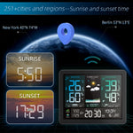 LinkMejor Weather Station Alarm Clock Wireless Indoor Outdoor Thermometer with Atomic Clock Forecast Station with Calendar and Adjustable Backlight