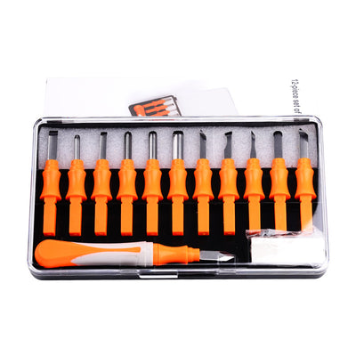 12 Pcs Portable Wood Carving Knife Kit with Whetstone Interchangeable Blades for Paper Cutting Fruit Carving Scrapbook Making Woodworking DIY
