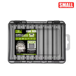 LinkMejor 12/14 Compartments Double Sided Fishing Tackle Box Y-slot Fishing Gear Organizer Fishing Tool Storage Case