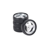 4PCS LDRC LD1801 LD1802 LD1803 LD1804 1/18 RC Car Upgraded Parts Drift Tires Metal Wheel Rims/Racing Tyres Vehicles Models Spare Accessories