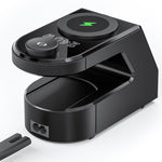 [GaN]LinkMejor BW-FW10 240W 10-in-1 Wireless Alarm Clock Charger 2USB-A+4USB-C PD3.1/3.0 QC4.0/3.0/2.0 PPS AFC SCP FCP Fast Charging Desktop Charging Station with Time Display and 2 Alarm Clocks EU Plug for iPhone 16 for Samsung for iPad  for Apple Watch