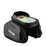 LinkMejor Bike Top Tube Bag Touchscreen 6.5'' Phone Holder Case Waterproof Reflective Large Capacity Front Beam Bag for MTB