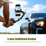 LinkMejor Smart V3 3-Axis Smartphone Gimbal Stabilizer 360° AI Face Tracking Auto Object Follow Selfie Stick Tripod Vlogging Live Streaming for iPhone Android