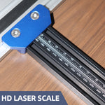 LinkMejor Parallel Guide for Track Saw Micro Level Fine Tuning Zero Calibration Repeatable Cuts Quick Detach for Makita/Festool/Milwaukee