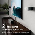 [EU/US Direct] Refurbished Ultimea Poseidon D80 460W 7.1CH Soundbar 4 Wired Surround Speakers 6.5" Wireless Subwoofer BassMX SurroundX Technology 121 Preset EQ Matrices Home Theater Subwoofer Surround System