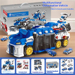 Multifunctional Racing Rescue Vehicle Deformed Engineering Fire Truck Alloy Fire Truck Police Cars with Water Spray Function Kids Fire Engine Toy