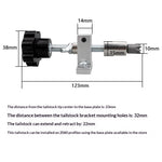 Double Bearing Extendable Tailstock Assembly Bracket Tailstock Telescopic Rotary Centerless Live Thimble 2060 Profile Compatible Lathe Accessories Woodworking Jewelry Jade Processing Toolpost
