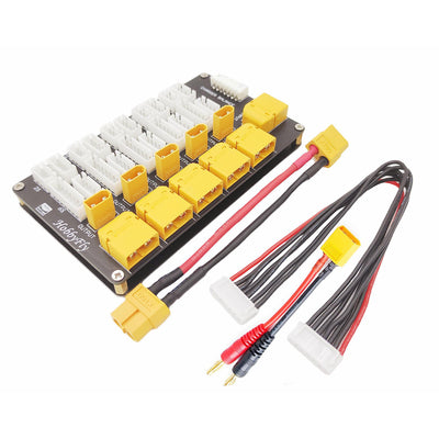 T60 XT30 Lipo Battery Parallel Charging Board 2in1 Support 2S-6S Lipo Battery for FPV Racing Drone Helicopter Airplane RC Car