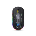 LinkMejor T90 2.4G Triple Mode Wireless Mouse 800-3600DPI Adjustable RGB Backlight 750mAh Type-C Rechargeable Gamer Mouse