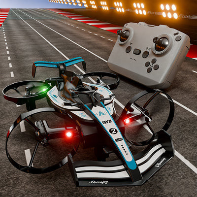LinkMejor L1 PRO 2-IN-1 Land Air Flying Racing Drift Car Altitude Hold Mode Tumbling Stunts 2.4G Remote Control Toys Kids Gifts RC Drone Quadcopter RTF