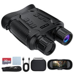 LinkMejor 4K Night Vision Goggle for Adults, Night Vision Binocular with 3.2 Inner HD Display, 36MP Photos, 8X Digital Zoom,7 Level IR, Rechargeable, for Camping, Hunting, Security (Incl. 32GB Card)