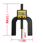 LinkMejor Digital Depth Gauge Aluminum Alloy 0-80MM Range Multifunction Tool with High Precision 0.01MM Resolution LCD Display for Woodworking Kitchen Appliances and Electronic Devices