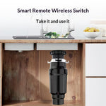 NovuLife HR-3A-RL 375W Kitchen Garbage Disposal Food Waste Disposer 2800RPM Motor with Multi Noise Reduction Easy Mount Air Switch Overload Protection for Home Sink Waste Management