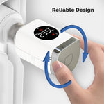Moes Tuya Zigbe WiFi TRV Smart Thermostatic Radiator Valve APP Remote Temperature Controller Timing Function Voice Control with Alexa Google Home
