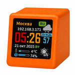 SmallTV-Ultra Smart Wi-Fi Weather Station Clock 1.54 Inch IPS LCD 240x240 RGB Screen Desktop Weather Forecast Alarm Clock Photo Display GIF Support Web Setup Russian Language Smart Home Gadget