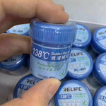 LinkMejor RL-404 Lead-free Solder Paste Low Temperature Melting Point 138 Degrees Tin Paste Phone PCB BGA/SMD Template Repair Tin