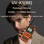 Quansheng UV-K588 Dual Band Walkie Talkie 512KB Large Memory 136-174MHz 400-470MHz VHF/UHF Ultra-Wide Frequency 10 NOAA Channels Wireless Handheld Two Way Radio for Secure Private Calls