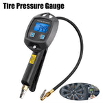 Digital Tire Pressure Gauge LCD Display 0-255Psi 600mm Hose Accurate Pressure Monitoring Inflation Deflation Multi-Unit Compatibility for Cars Motorcycles Bicycles Trucks