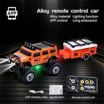 LinkMejor HG4-221/222 RTR 1/64 2.4G Mini RC Car Alloy Shell Hummer Off-Road Climbing Truck Support App Remote Controlled LED Light Simulated Vehicle Three Speed Cruise Control Desktop Toys Model Collection Gift For Boys