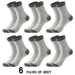 6 Pair Autumn Winter Men Socks Cotton Leisure Business Long Socks Walking Running Hiking Warm Socks For Male Plus Size 42-48