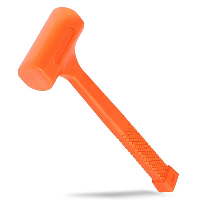 LB Dead Blow Hammer Neon Orange Unibody Molded Design 2 lb Polyurethane Head Spark and Rebound Resistant Anti Slip Grip for Auto Body Metal Woodwork Tools