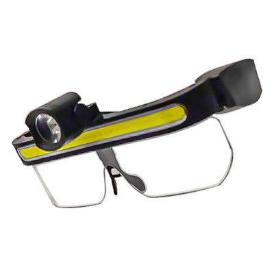 LinkMejor LED Glasses Light Multifunctional Outdoor Sports Goggles with Head Light Type-C Charging Waterproof Anti-fog Impact Lens Headlight Glasses for Cycling Fishing