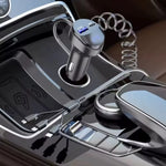 3 In 1 Car Multi-function 2 Ports 55W USB Car Charger Fast Charging USB Retractable Charging Cable with Voltage Display