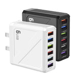 LYK-885 15W 3.1A 6-Port USB Charger 6USB-A Fast Charging Wall Charger Adapter EU Plug US Plug for iPhone 16 15 14 13 12 for Huawei Mate XT for Xiaomi 15pro for Samsung Galaxy Z Flip6